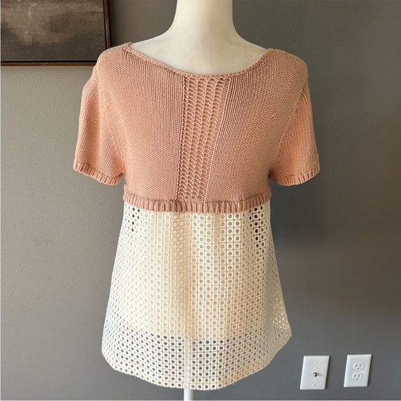 Anthropologie Moth Madeira Eyelet Back Sweater - Picture 8 of 15